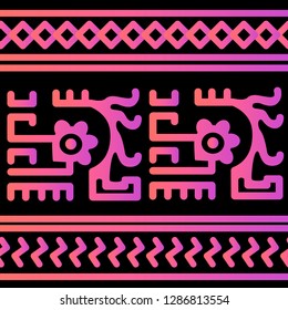 Ethnic Design. Ikat Pattern. Chevron Brush Texture. Boho Print. Geometric Hand Drawn Textile Ornate. Abstract Native Tie Dye Background.