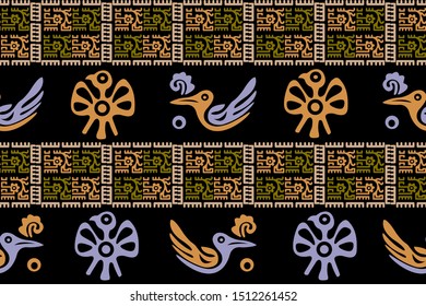 Ethnic Design. Ikat Pattern. Chevron Brush Texture. Boho Print. Geometric Hand Drawn Textile Ornate. Abstract Native Tie Dye Background.