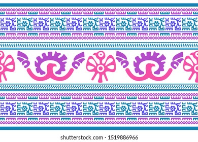 Ethnic Design. Ikat Pattern. Chevron Brush Texture. Boho Print. Geometric Hand Drawn Textile Ornate. Abstract Native Tie Dye Background.