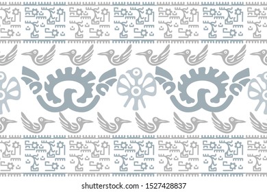 Ethnic Design. Ikat Pattern. Chevron Brush Texture. Boho Print. Geometric Hand Drawn Textile Ornate. Abstract Native Tie Dye Background.