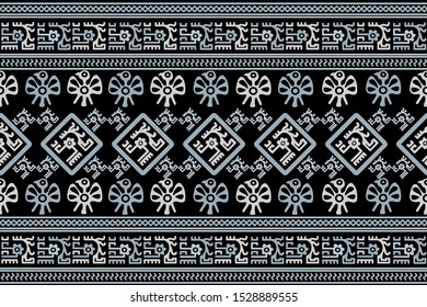 Ethnic Design. Ikat Pattern. Chevron Brush Texture. Boho Print. Geometric Hand Drawn Textile Ornate. Abstract Native Tie Dye Background.