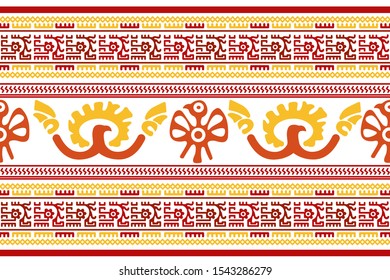 Ethnic Design. Ikat Pattern. Chevron Brush Texture. Boho Print. Geometric Hand Drawn Textile Ornate. Abstract Native Tie Dye Background.