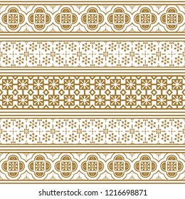 Ethnic Design. Ikat Seamless Pattern. Chevron Brush Texture. Boho Water Print. Geometric Hand Drawn Textile Ornate. Abstract Watercolor Native Tie Dye Background.