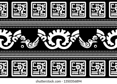 Ethnic Design. Ikat Seamless Pattern. Chevron Brush Texture. Boho Print. Geometric Hand Drawn Textile Ornate. Abstract Native Tie Dye Background.