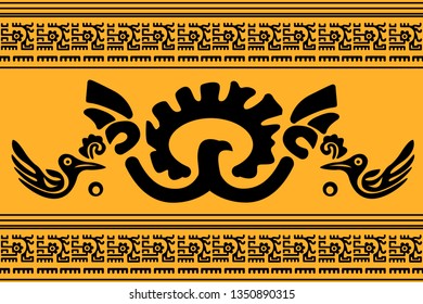 Ethnic Design. Ikat Seamless Pattern. Chevron Brush Texture. Boho Print. Geometric Hand Drawn Textile Ornate. Abstract Native Tie Dye Background.
