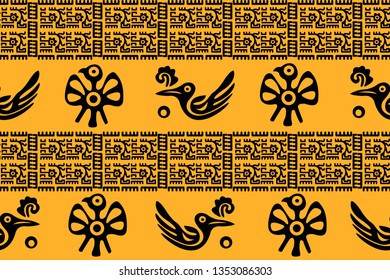 Ethnic Design. Ikat Seamless Pattern. Chevron Brush Texture. Boho Print. Geometric Hand Drawn Textile Ornate. Abstract Native Tie Dye Background.