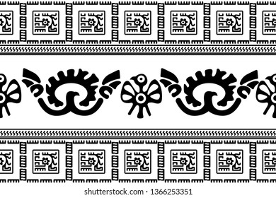 Ethnic Design. Ikat Seamless Pattern. Chevron Brush Texture. Boho Print. Geometric Hand Drawn Textile Ornate. Abstract Native Tie Dye Background.