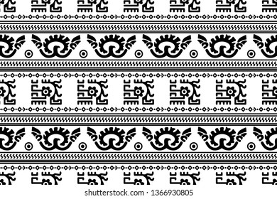 Ethnic Design. Ikat Seamless Pattern. Chevron Brush Texture. Boho Print. Geometric Hand Drawn Textile Ornate. Abstract Native Tie Dye Background.