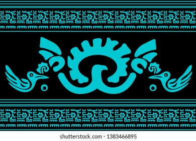 Ethnic Design. Ikat Seamless Pattern. Chevron Brush Texture. Boho Print. Geometric Hand Drawn Textile Ornate. Abstract Native Tie Dye Background.