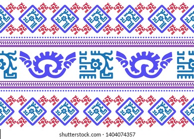 Ethnic Design. Ikat Seamless Pattern. Chevron Brush Texture. Boho Print. Geometric Hand Drawn Textile Ornate. Abstract Native Tie Dye Background.