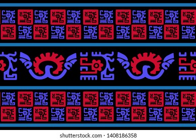 Ethnic Design. Ikat Seamless Pattern. Chevron Brush Texture. Boho Print. Geometric Hand Drawn Textile Ornate. Abstract Native Tie Dye Background.