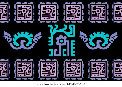 Ethnic Design. Ikat Seamless Pattern. Chevron Brush Texture. Boho Print. Geometric Hand Drawn Textile Ornate. Abstract Native Tie Dye Background.
