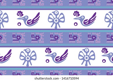 Ethnic Design. Ikat Seamless Pattern. Chevron Brush Texture. Boho Print. Geometric Hand Drawn Textile Ornate. Abstract Native Tie Dye Background.
