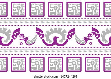 Ethnic Design. Ikat Seamless Pattern. Chevron Brush Texture. Boho Print. Geometric Hand Drawn Textile Ornate. Abstract Native Tie Dye Background.