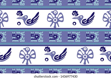 Ethnic Design. Ikat Seamless Pattern. Chevron Brush Texture. Boho Print. Geometric Hand Drawn Textile Ornate. Abstract Native Tie Dye Background.