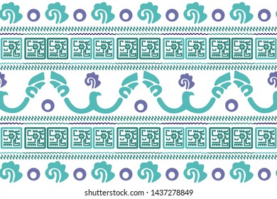 Ethnic Design. Ikat Seamless Pattern. Chevron Brush Texture. Boho Print. Geometric Hand Drawn Textile Ornate. Abstract Native Tie Dye Background.