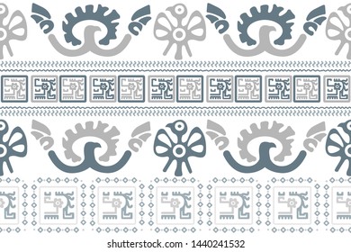 Ethnic Design. Ikat Seamless Pattern. Chevron Brush Texture. Boho Print. Geometric Hand Drawn Textile Ornate. Abstract Native Tie Dye Background.