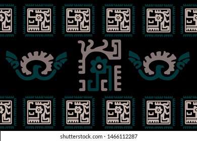 Ethnic Design. Ikat Seamless Pattern. Chevron Brush Texture. Boho Print. Geometric Hand Drawn Textile Ornate. Abstract Native Tie Dye Background.