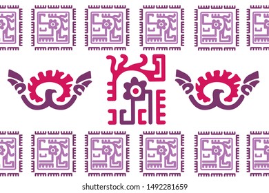Ethnic Design. Ikat Seamless Pattern. Chevron Brush Texture. Boho Print. Geometric Hand Drawn Textile Ornate. Abstract Native Tie Dye Background.