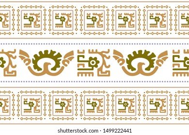 Ethnic Design. Ikat Seamless Pattern. Chevron Brush Texture. Boho Print. Geometric Hand Drawn Textile Ornate. Abstract Native Tie Dye Background.
