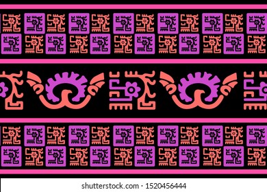 Ethnic Design. Ikat Seamless Pattern. Chevron Brush Texture. Boho Water Print. Geometric Hand Drawn Textile Ornate. Abstract Watercolor Native Tie Dye Background.