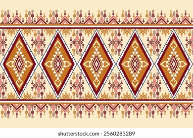 Ethnic design pattern, Geometric seamless, Aztec embroidery border seamless patterns.ethnic design, pattern illustration ,wallpaper Background, fabric pattern Cross Stitch, curtain, carpet ,geometry 