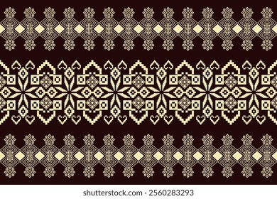 Ethnic design pattern, Geometric seamless, Aztec embroidery border seamless patterns.ethnic design, pattern illustration ,wallpaper Background, fabric pattern Cross Stitch, curtain, carpet ,geometry 