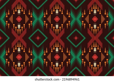 Ethnic design pattern ikat flowers vector background art geometric colorful Ethnic Indian Aztec pattern floral tribal design simple modern traditional hand drawn border