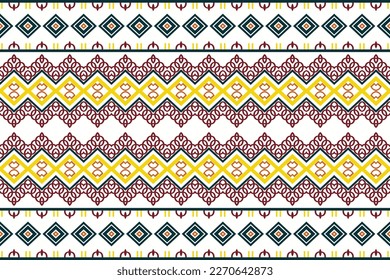 Ethnic design pattern. traditional pattern background It is a pattern geometric shapes. Create beautiful fabric patterns. Design for print. Using in the fashion industry.