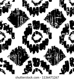 Ethnic design. Trendy aztec vector seamless pattern. Tribal shabby wallpaper. 