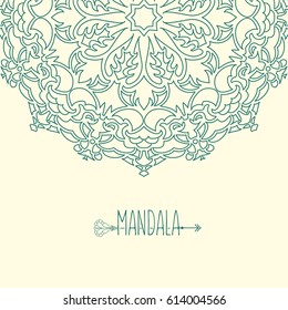 Ethnic design. Vector background. Vintage Ornament Pattern. The Greeting Card or Invitation. Decorative Elements for Card or any other kind of Design.