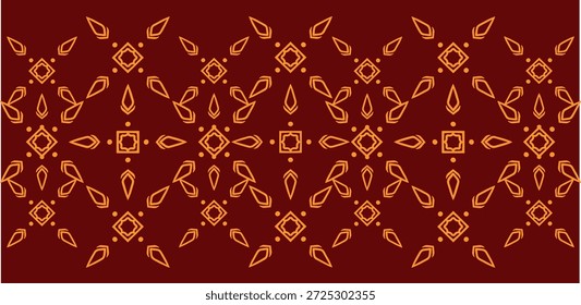 Ethnic Diamond Ornament Pattern in Red