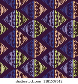 ethnic diamond tribal pattern. Vector illustration for women fashion wrapping textile and print.