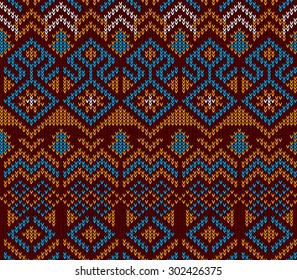 Ethnic doodle Tribal Aztec Seamless Pattern. Geometric Vector illustration