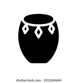 ethnic drum glyph icon