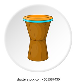 Ethnic drum icon. Cartoon illustration of ethnic drum vector icon for web