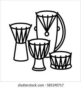 Ethnic Drums music instrument icon