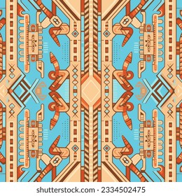 Ethnic Egyptian fabric pattern traditional folk antique. Ornate elegant luxury background.