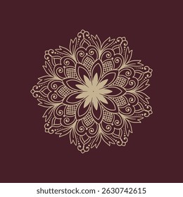 Vector de fondo de diseño de mandala elegante étnico