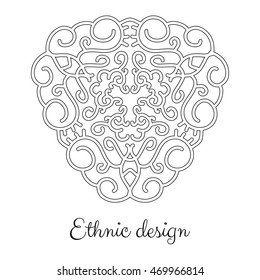 Ethnic element, Eastern figure for design on white background.