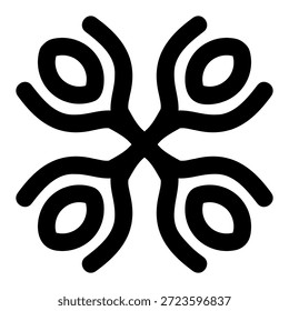 Elemento étnico para el patrón, tatuaje, logotipo. Patrón de Vector aislado sobre fondo blanco. Silueta. Clipart. Estampado monocromo.