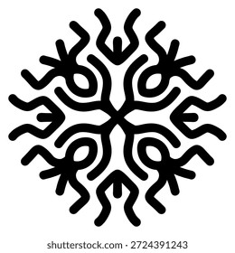 Ethnic element for patterns, tattoos, logos. Vector pattern isolated on a white background. Silhouette. Clipart. Monochrome print. Native American ornament element. Authentic print.