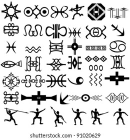 Ethnic elements for design, primitive art