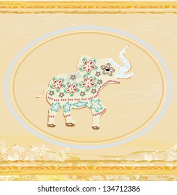  Ethnic elephant card