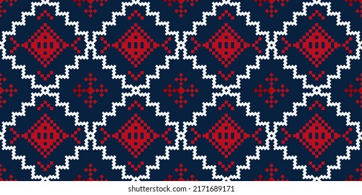 Ethnic embroidery seamless pattern background vector illustration