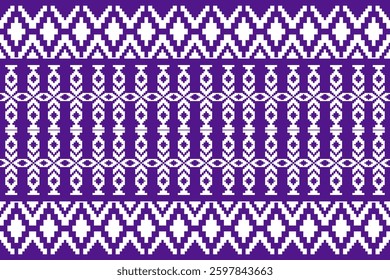 ethnic, fabric , Geometric, seamless,pixel traditional ethnic, thai pattern, fabric pattern for textiles, rugs, wallpaper, clothing, sarong, batik, wrapping, embroidery, print, background, cover, illu