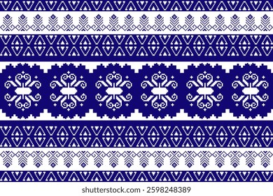ethnic, fabric , Geometric, seamless,pixel traditional ethnic, thai pattern, fabric pattern for textiles, rugs, wallpaper, clothing, sarong, batik, wrapping, embroidery, print, background, cover, illu