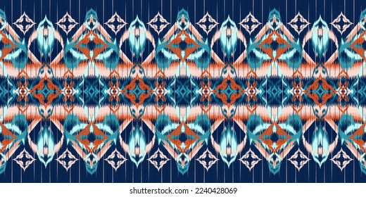Ethnic fabric pattern Designed from geometric shapes Ethnic Asian style fabric pattern Used for home decoration, carpet work, indoor and outdoor use.