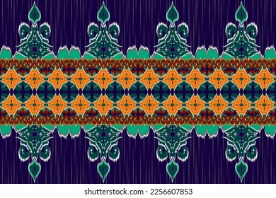 Ethnic fabric pattern Designed from geometric shapes Ethnic Asian style fabric pattern Used for home decoration, carpet work, indoor and outdoor use.