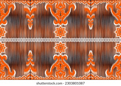 Ethnic fabric pattern Designed from geometric shapes Ethnic Asian style fabric pattern Used for home decoration, carpet work, indoor and outdoor use.
